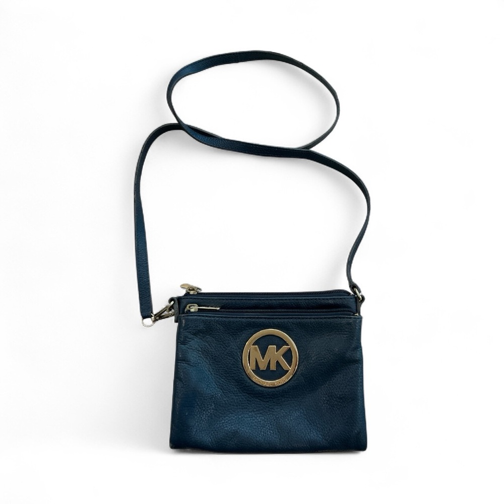 Michael Kors Midnight Blue Crossbody with Gold Logo